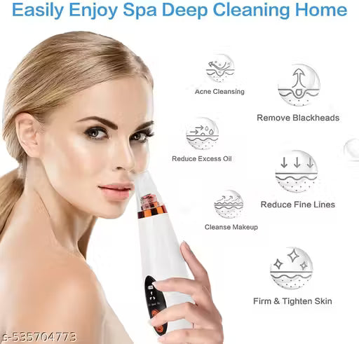 6-in-1 Electric Blackhead Remover & Pore Vacuum Cleaner – Rechargeable Facial Cleansing Device for Clear & Healthy Skin