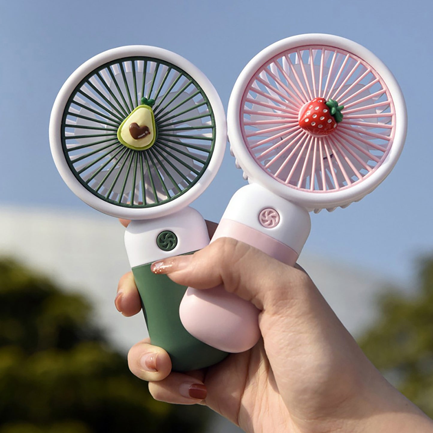 Mini Portable Rechargeable Handheld Fan with Base | 3 Speed Modes, 1200mAh Battery, Compact & Travel-Friendly Personal Fan